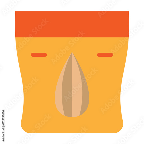 Roasted Almonds Vector Flat Icon Design