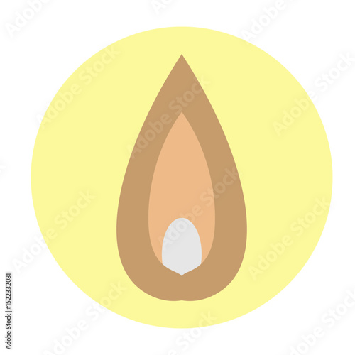 Handful of Almonds Vector Flat Icon Design