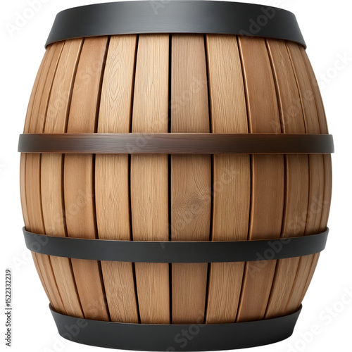 Vintage Wooden Barrel Storage Container