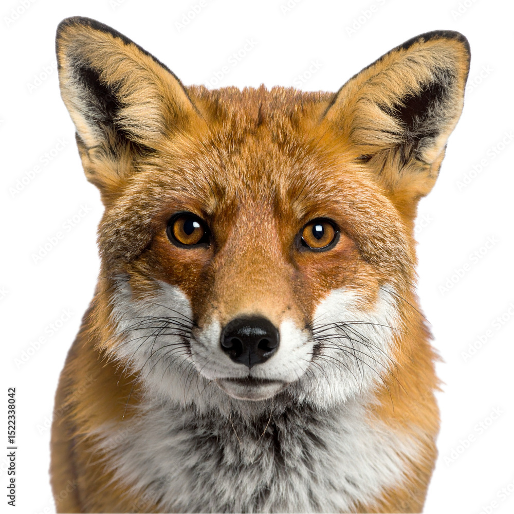 Fototapeta premium fox portrait isolated on white background