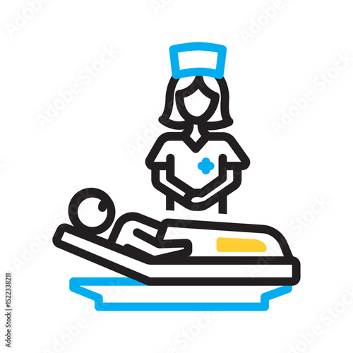 Vector multi color icon for Skilled nursing