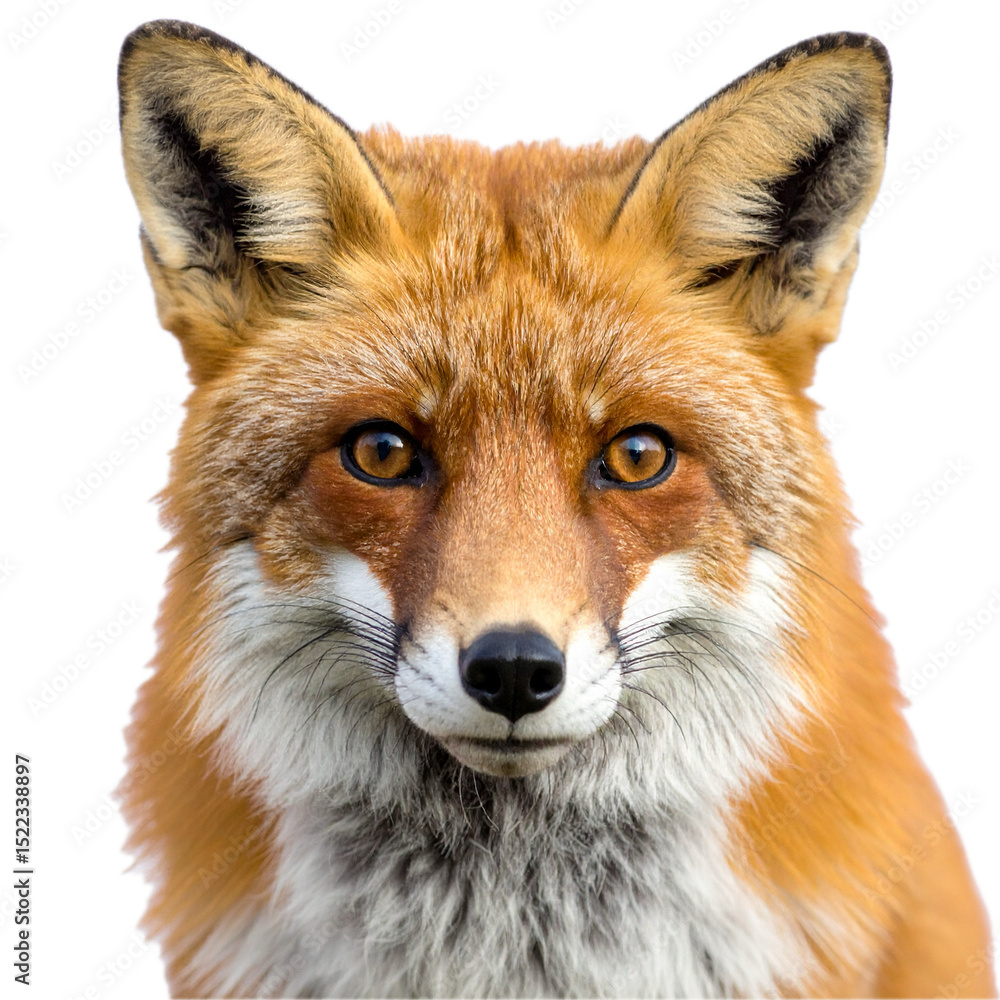 Fototapeta premium fox portrait isolated on white background