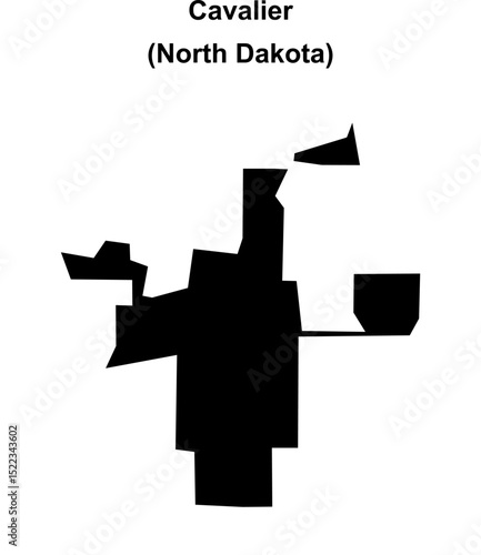 Cavalier (North Dakota) blank outline map