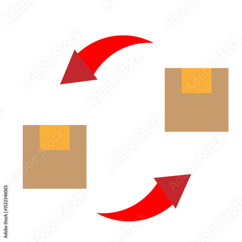 Import Arrow Vector Flat Icon Design