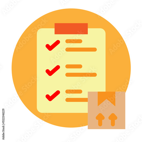 Ship Manifest Vector Flat Icon Design