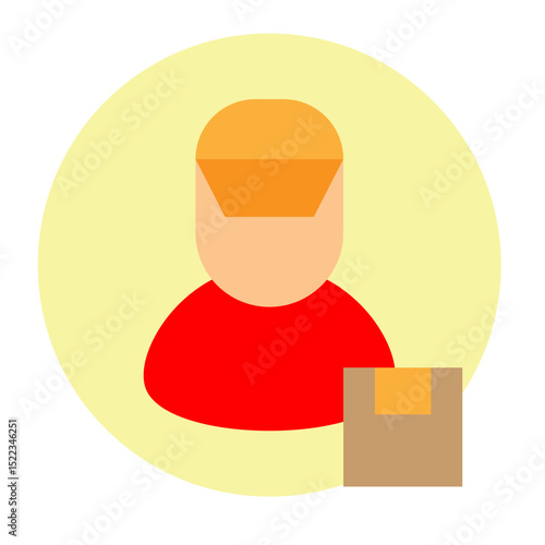 Handover Cargo Vector Flat Icon Design