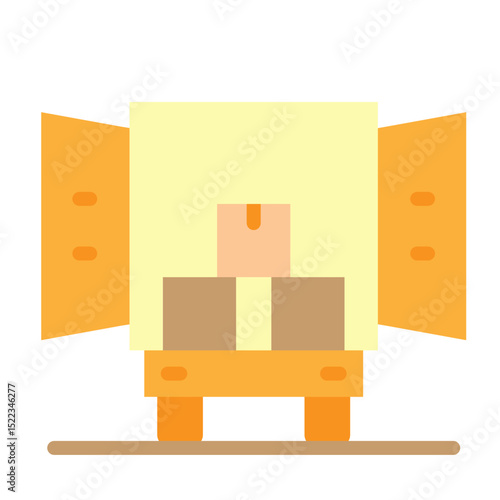Loading Dock Worker Vector Flat Icon Design