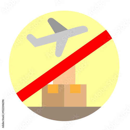 Trade Embargo Vector Flat Icon Design