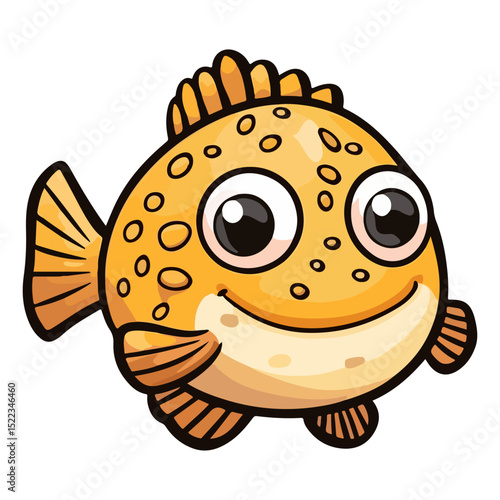 pufferfish, underwater animal, vector, transparent background, creature, fish, aquarium, ocean, isolated, cute, nature, icon, wildlife, underwater