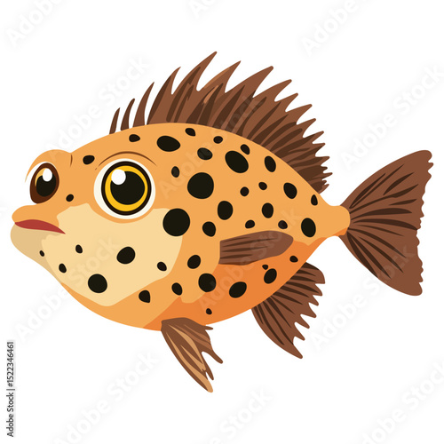 pufferfish, underwater animal, vector, transparent background, creature, fish, aquarium, ocean, isolated, cute, nature, icon, wildlife, underwater