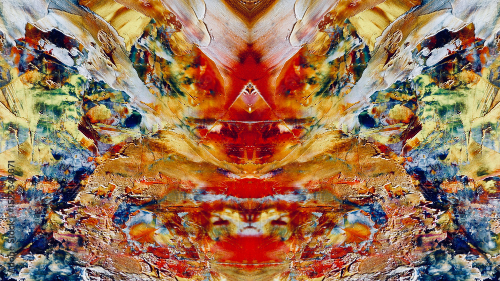 Fototapeta premium Abstract art background . Hand painting artwork on canvas .