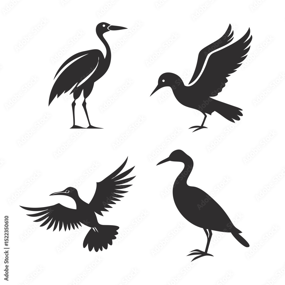 Obraz premium bird icon set