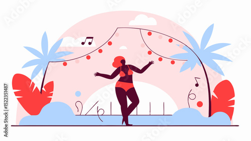 Beach swimwear Summer Festival Minimal Vector Roundish Flat