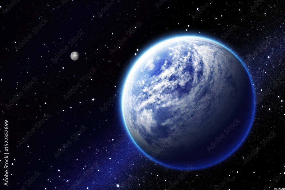 Obraz premium Planet in galaxy space astronomy universe.