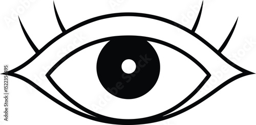 Simple Eye Illustration A Minimalist Line Art Design of an Eye