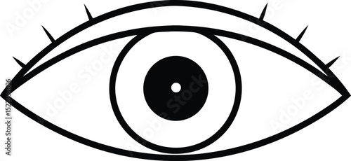 Simple Line Art Eye Illustration A Clear Visual of the Human Eye
