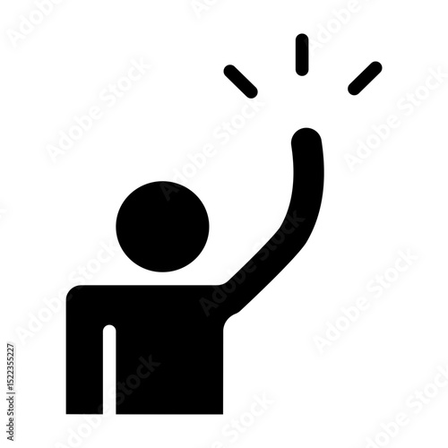 Motivation Vector Glyph Icon Design