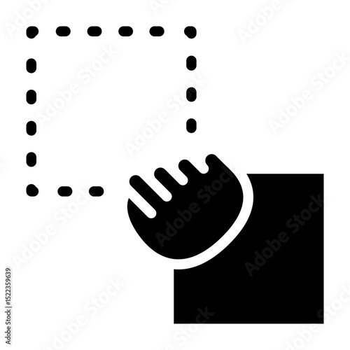Drag and Drop Vector Glyph Icon Design