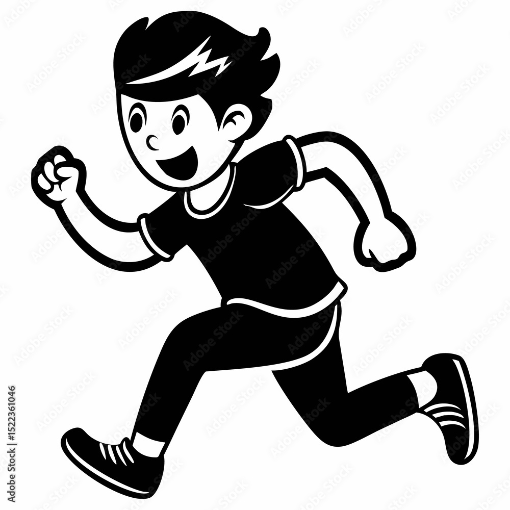 Fototapeta premium running man vector illustration