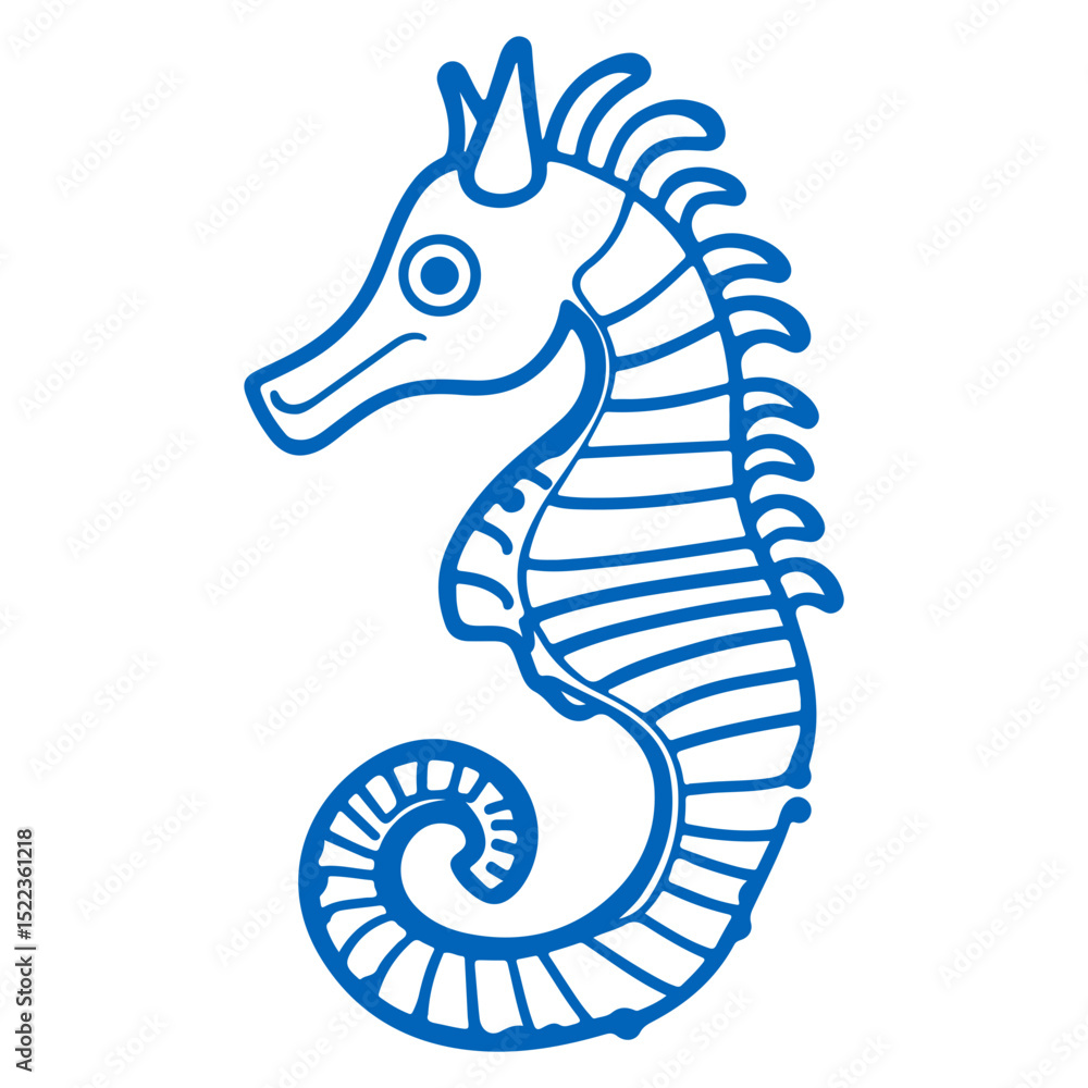 Fototapeta premium seahorse, underwater animal, vector, transparent background, creature, animal, ocean, cute, nature, wildlife, icon, underwater, marine, isolated