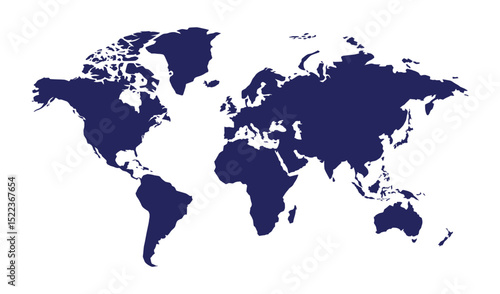World map isolated on white background. Vector illustration. World map vector. Suitable for website, Annual report, Infographics. Globe. Business presentation, Marketing, travel.