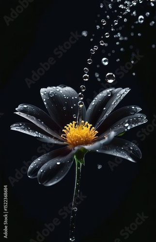 water drops on daisy