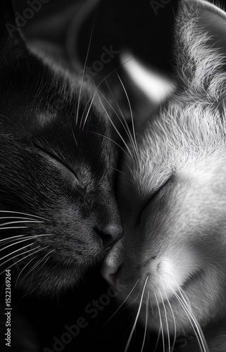 black and white cat