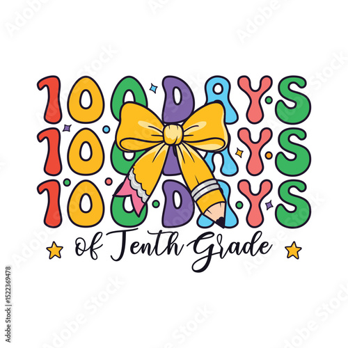 100 days of tenth grade kindergarten school kids, 100 Days of School Life