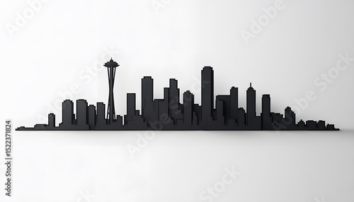 Seattle skyline silhouette.