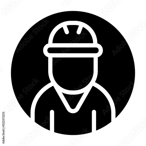 Experienced Worker Vector Glyph Icon Design