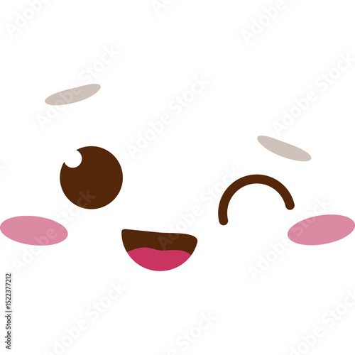 emoji smiley face vector line icon. Doddle emoticons vector illustration on isolated background. Happy, smiley, winky face sign business concept. Neutral Expression Cute Smiley