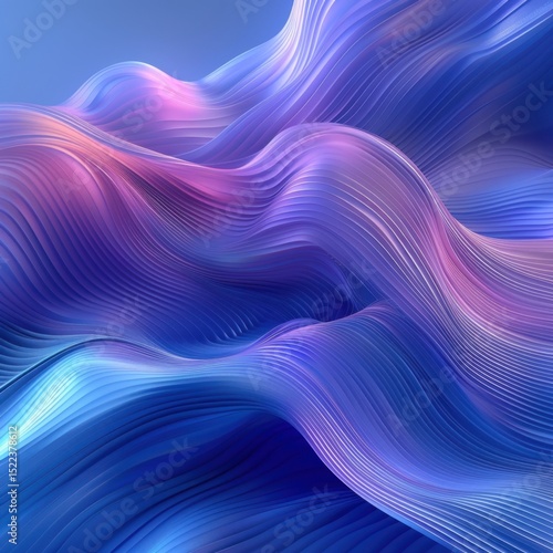 A beautiful abstract illustration featuring flowing, colorful waves and gradients.