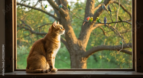 Curious Cat and Backyard Birds