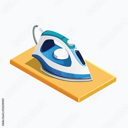 ironing technical isometric vector drawing with defined edges and modern simplicity.