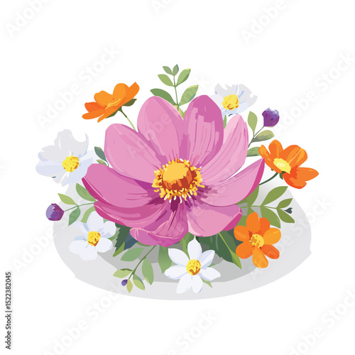 cosmos technical isometric vector drawing with defined edges and modern simplicity.