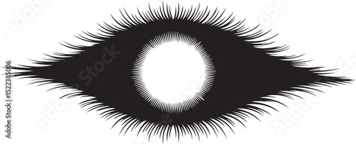 Abstract Black Eye Graphic Design Element
