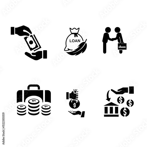 A set of 16  Loan   icon
