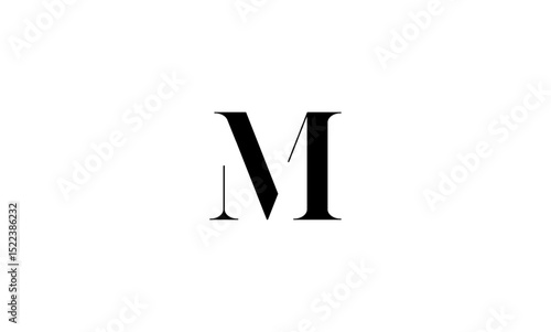MV initial letters, monogram logo