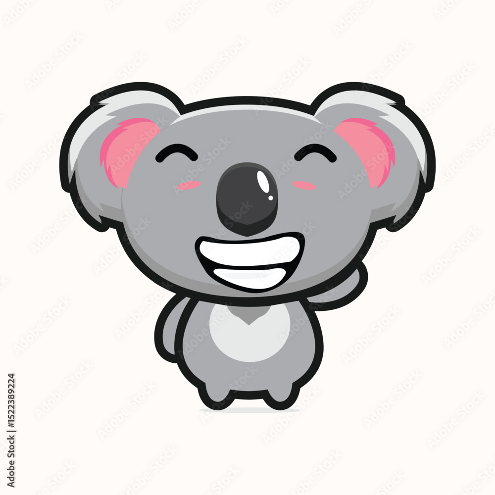 Fototapeta premium Cute koala design holding smiling