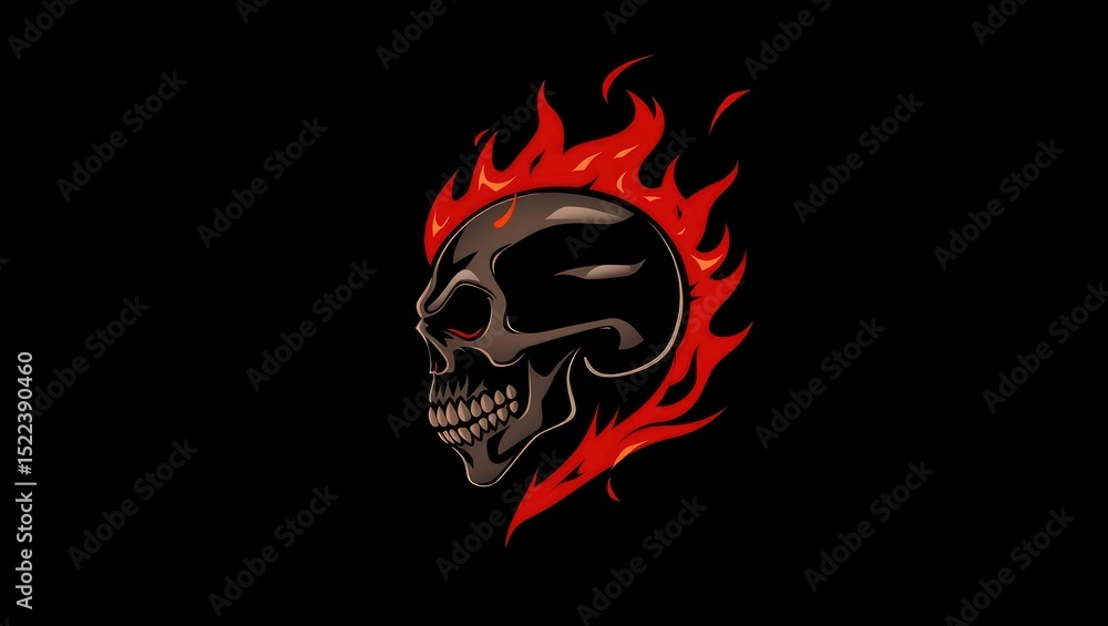 skull on fire skull on fire