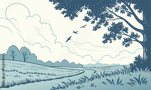 Sky Cloud Nature Background Illustration