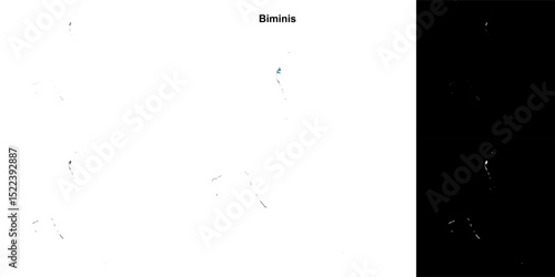 Biminis blank outline map set
