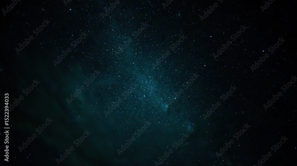 Fototapeta premium The pitch-black night sky, with the visible Milky Way at its center, presents an eerie and mysterious atmosphere, perfect for space-travel or cosmic-event imagining.