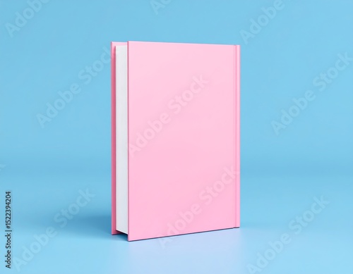 Pink book on a blue background (2)