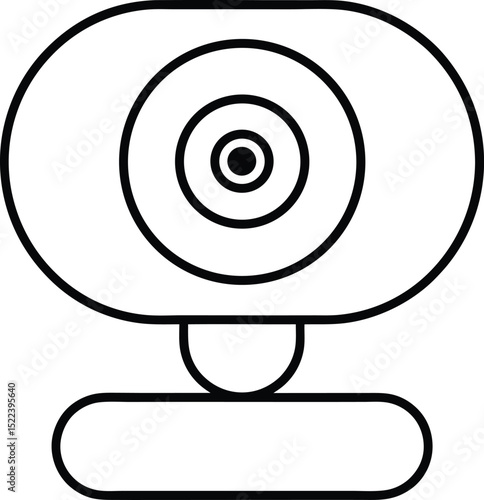 High-Definition Webcam Icon Modern Design for Video Conferencing and Streaming