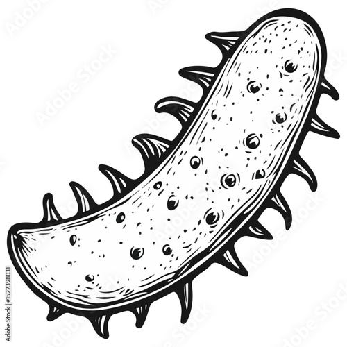 sea ​​cucumber, underwater animal, vector, transparent background, organism, holothuroidea, icon, nature, shape, creature