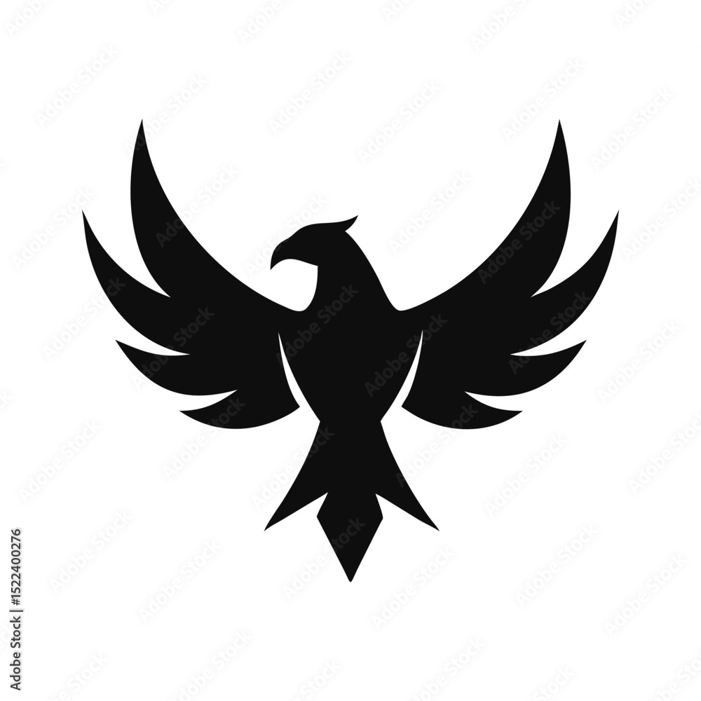 Fototapeta premium Eagle silhouette, Animal silhouette, Animal eagle