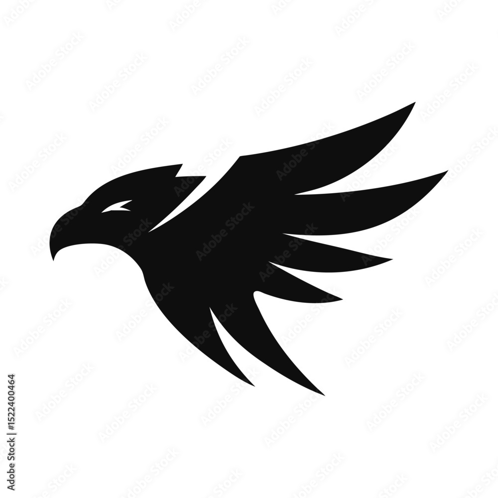 Fototapeta premium Eagle silhouette, Animal silhouette, Animal eagle