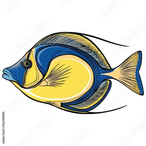 surgeon fish, underwater animal, vector, transparent background, creature, paracanthurus hepatus, fish, ocean, aquarium, underwater, tropical, marine, exotic, colorful, cute, isolated, animal, nature,