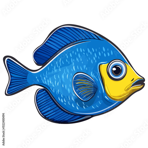 surgeon fish, underwater animal, vector, transparent background, creature, paracanthurus hepatus, fish, ocean, aquarium, underwater, tropical, marine, exotic, colorful, cute, isolated, animal, nature,